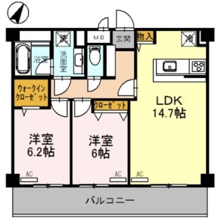 グランアネシス金澤の物件間取画像